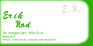 erik mod business card