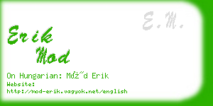 erik mod business card